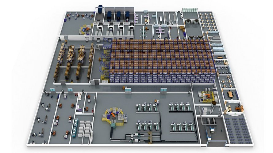 Building plan of a cash center e.g. for banks, casinos and cash-in-transit companies