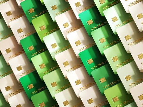 Collection of green payment cards