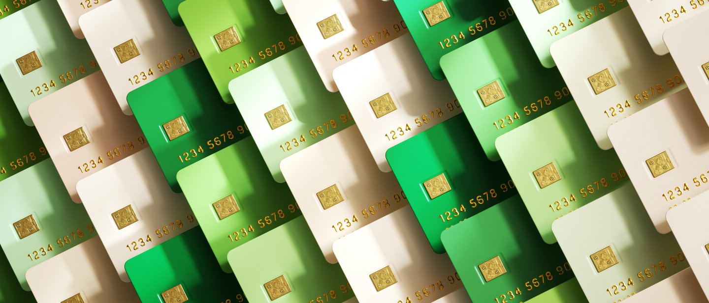 Collection of green payment cards