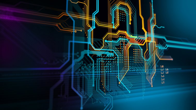 digital wall with different colours