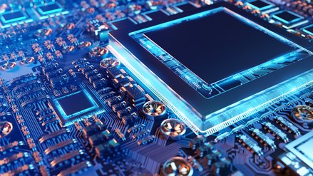 SIM card permanently installed on a circuit board