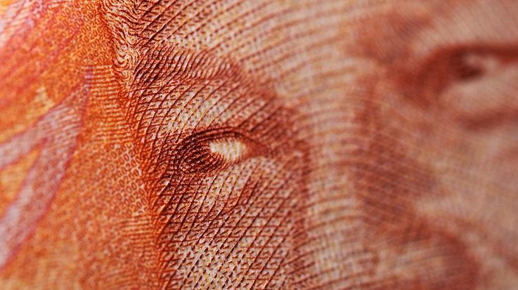 Close up of South African Rand banknote with Nelson Mandela