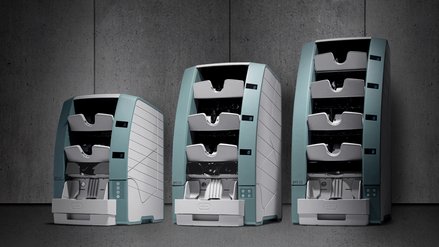 Three G+D banknote processing systems from the C2 product family