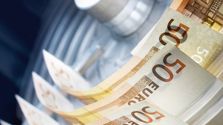 50€ bills inside the banknote processing system BPS® M7