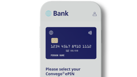 A mobile phone device with a mobile banking surface