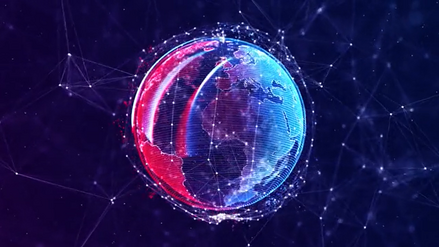 Futuristic global connection