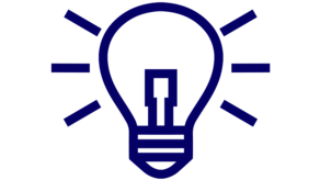 Icon with a light bulb