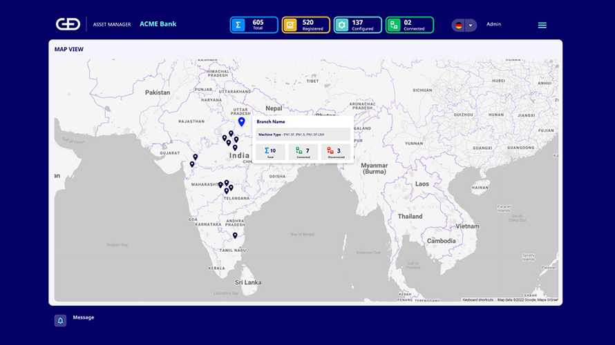 Screenshot of the G+D Asset Manager application
